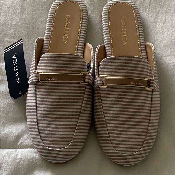 Nautica Labella Tan and White Striped Mule US Women's Size 7.5 New - Picture 3 of 15